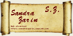 Sandra Zarin vizit kartica